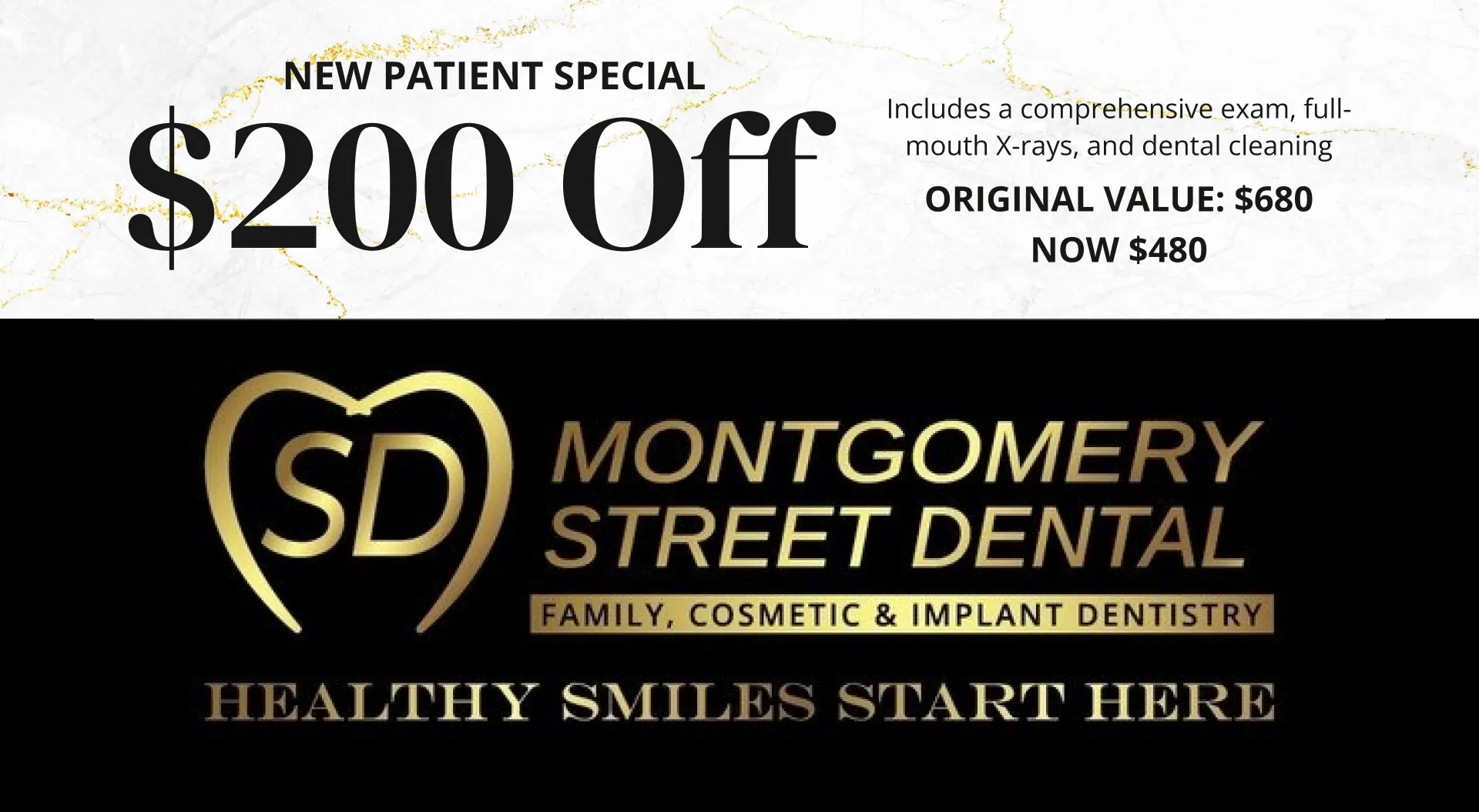 New Patient Special for dental work